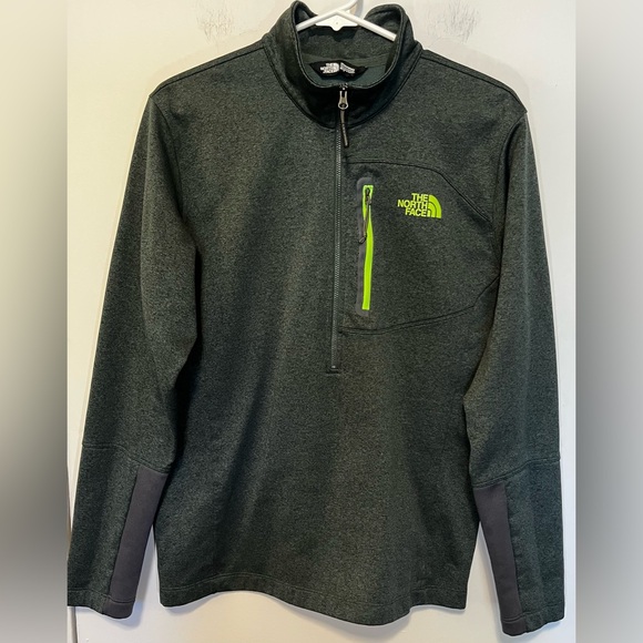 North Face Canyonlands Fleece 1/2 Zip Thermal Sweatshirt Mock Neck Men’s M GREEN - Picture 1 of 5